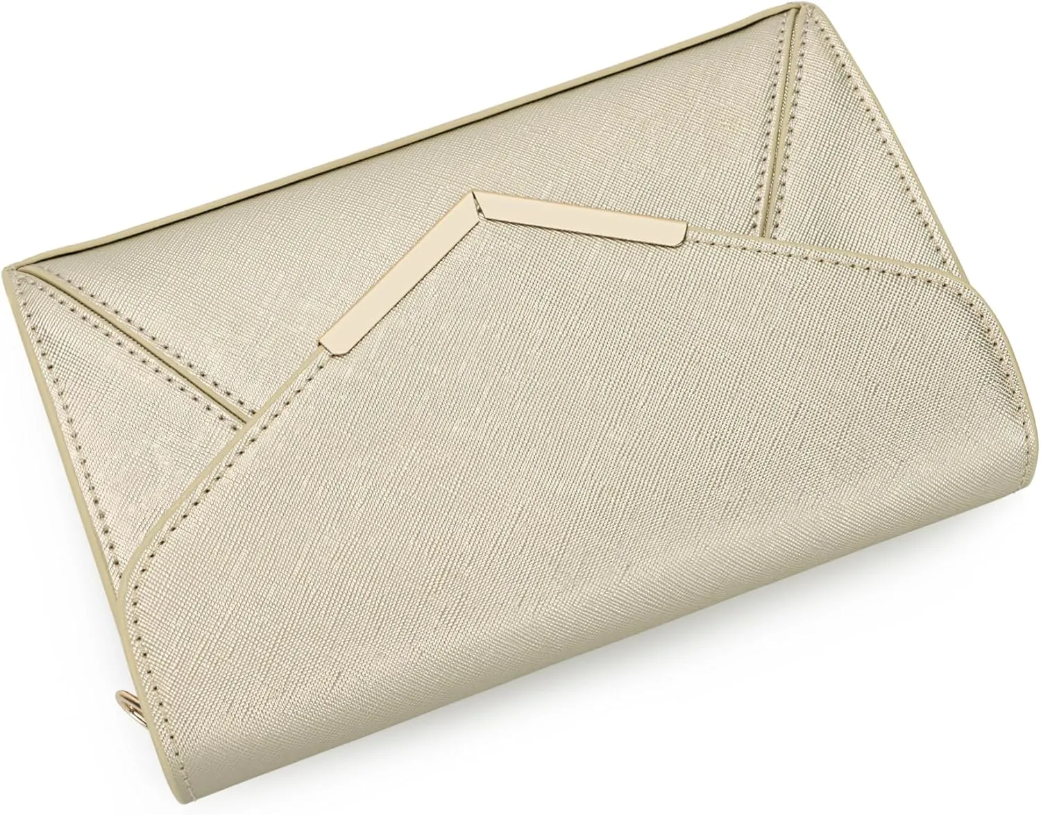 DEXMAY Women Envelope Clutch Faux Saffiano Leather Evening Handbag Foldover Clutch Bag Formal Dressy Purse