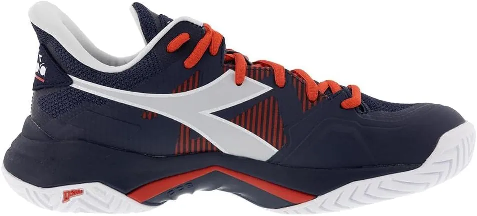 Diadora Men`s B.Icon 2 Clay Tennis Shoes Blue Corsair and White