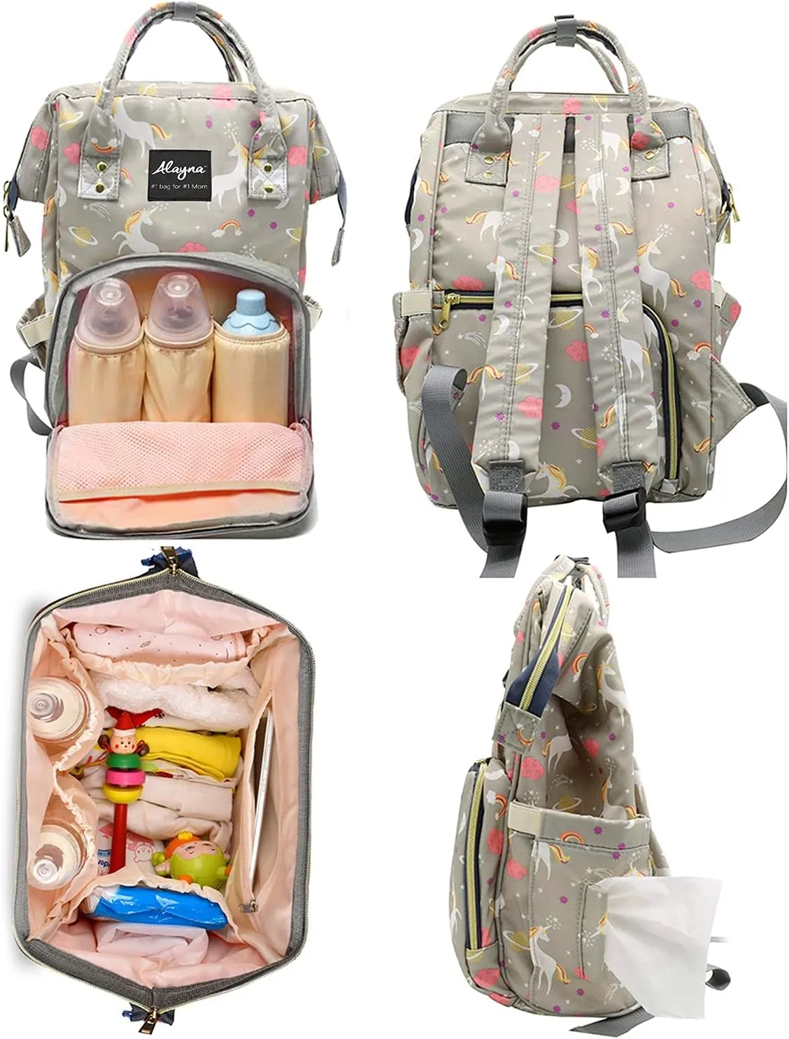 Diaper Bag Backpack Baby Bag Multifunction Maternity Travel Changing Pack – Water Resistant Nappy Tote