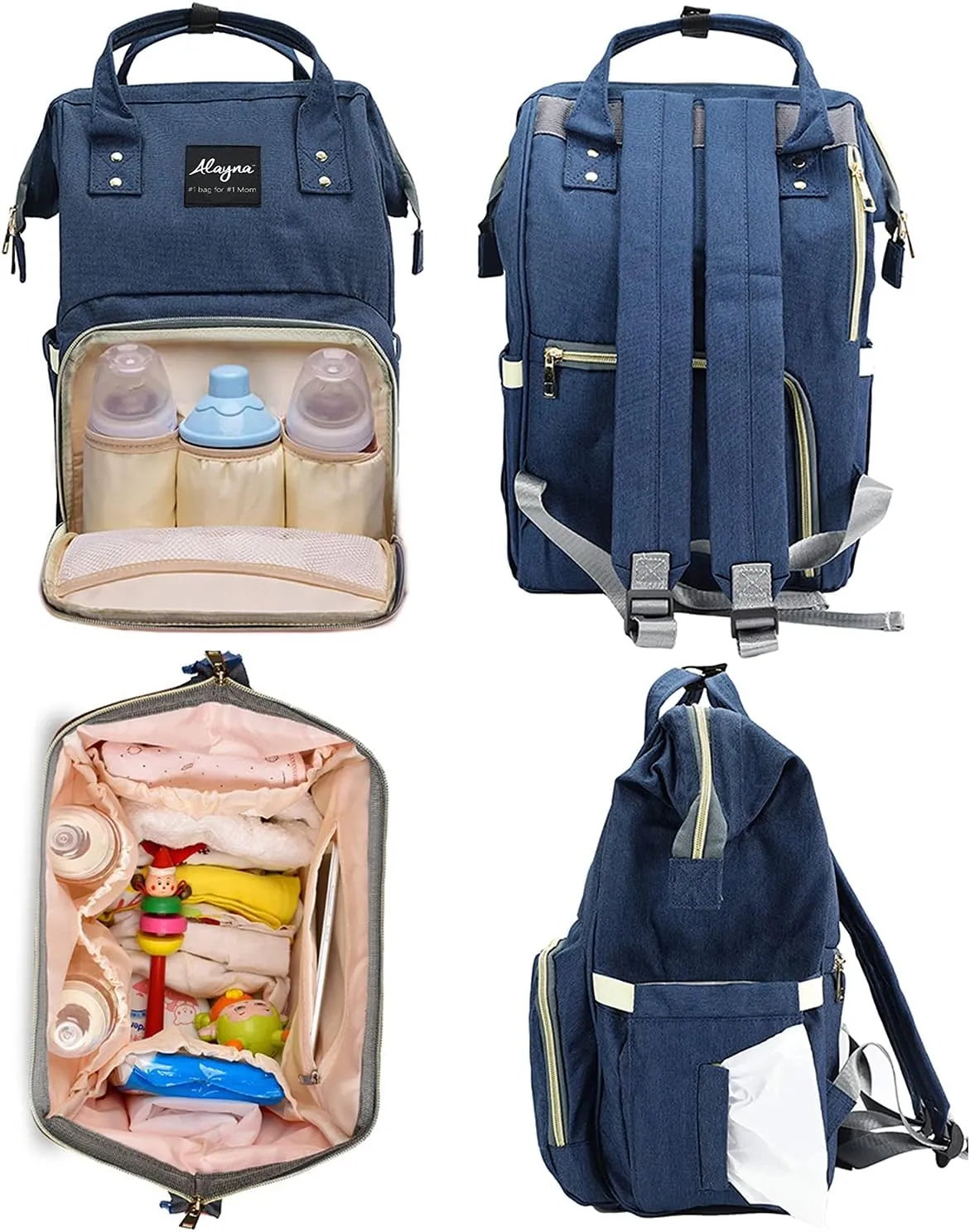 Diaper Bag Backpack Baby Bag Multifunction Maternity Travel Changing Pack – Water Resistant Nappy Tote