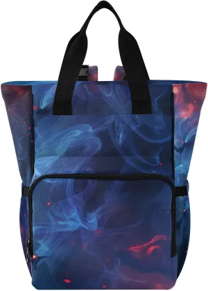 Diaper Bag Backpack - Bats Flying in Fog Large Capacity Baby Bag for Women, Multifunctional Diaper Bag for Travel