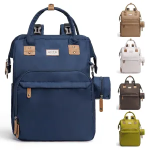 Diaper Bag Backpack, Multifunction Diaper Bag with Changing Station, Stylish Baby Bags, Large Unisex Diaper Backpack for Mom and Dad, Baby Registry Search, Portable Changing Pad – Navy Blue