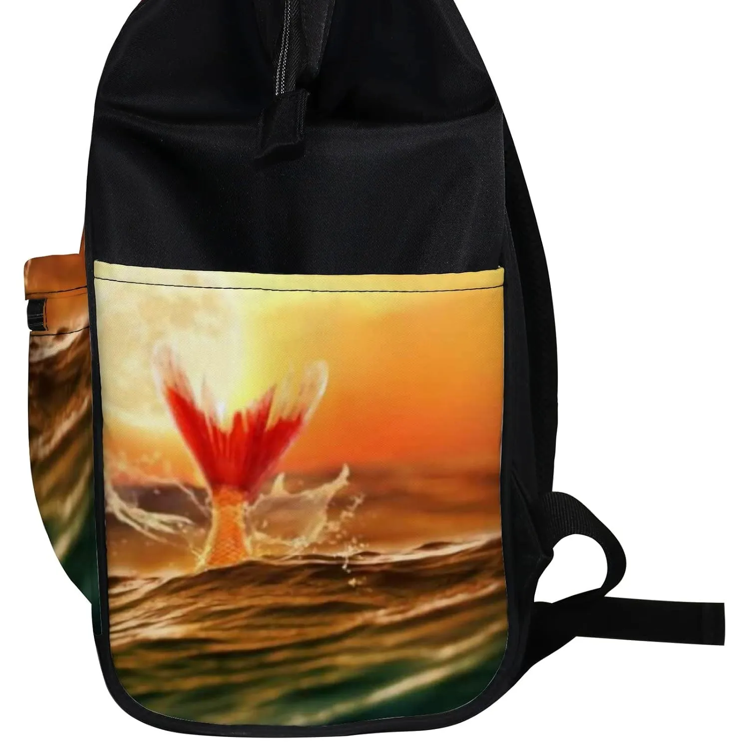 Diaper Bag Mummy Backpack Mythical Mermaid Diving Deep Ocean Multifunction Baby Nappy Bag Large Capacity Nursing Bags Waterproof Travel Backpack