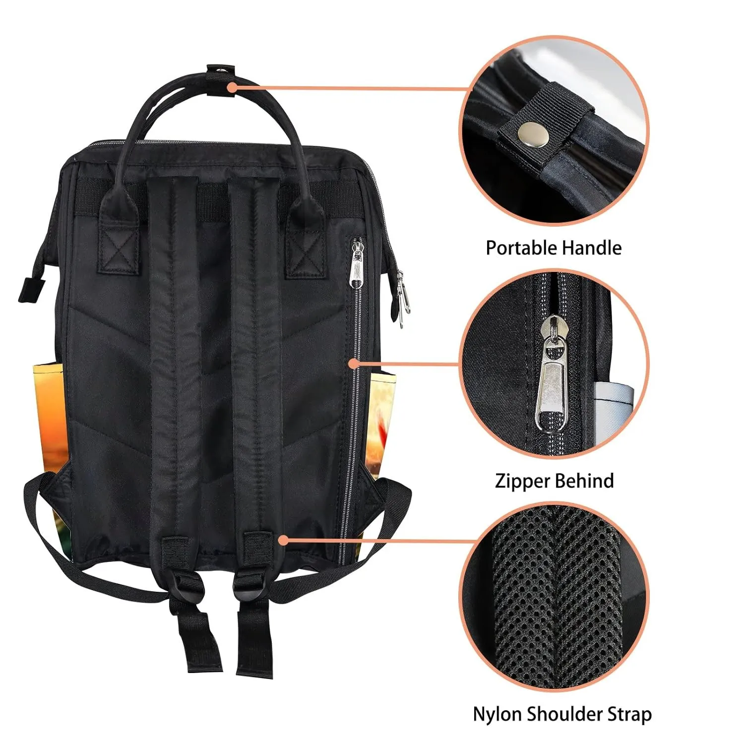 Diaper Bag Mummy Backpack Mythical Mermaid Diving Deep Ocean Multifunction Baby Nappy Bag Large Capacity Nursing Bags Waterproof Travel Backpack