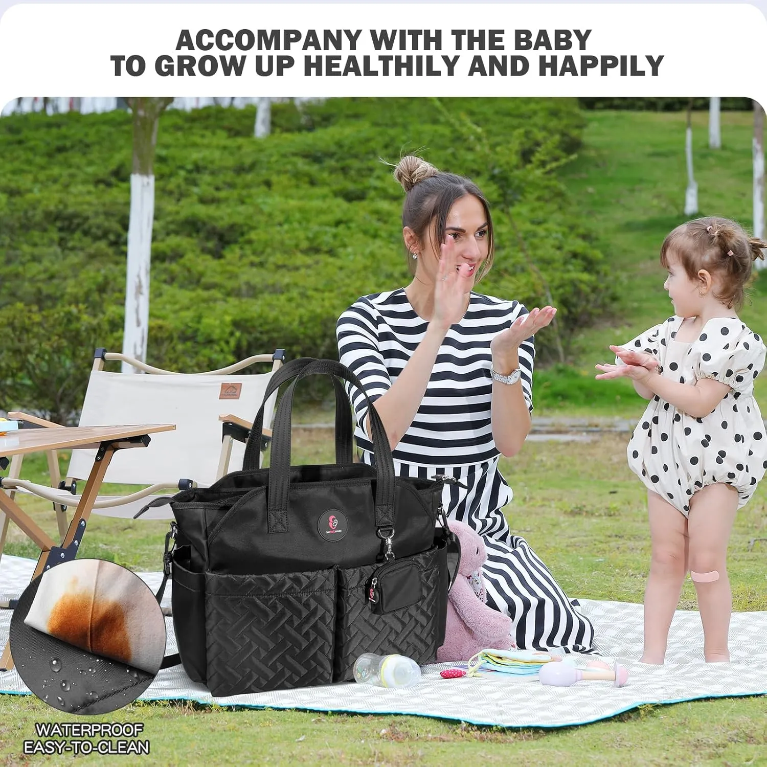 Diaper Bag Tote: Large Tote Baby Bag Boy Diaper Bag Stylish Girl Diaper Bag,Shoulder Mommy Bag