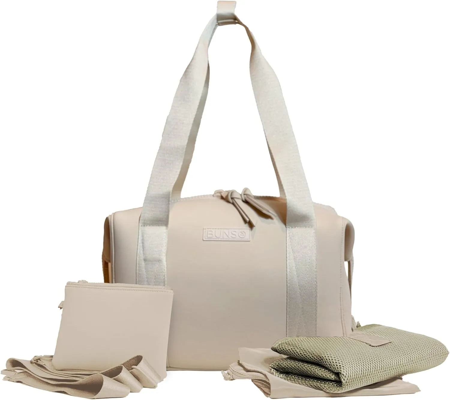Diaper Bag Tote - Premium Neoprene Baby Diaper Bag with Portable Changing Pad & Pouch - Lightweight and Water-Resistant Diaper Bags - 12 x 7 x 8 Inches