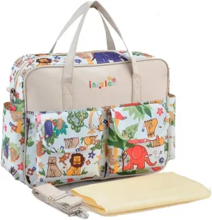Diaper Bag Women Tote Bag Nylon Nappy Bag Durable Shoulder Bag Pregnant Handle Bag, Multi, Large
