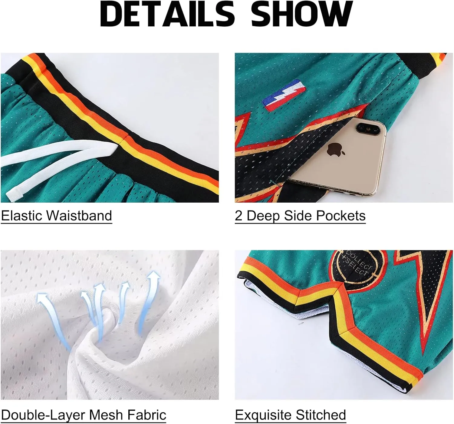 DIOTSR Mens Basketball Shorts Casual Retro Graphic Shorts Athletic Running Shorts Streetwear Designer Shorts with Pockets