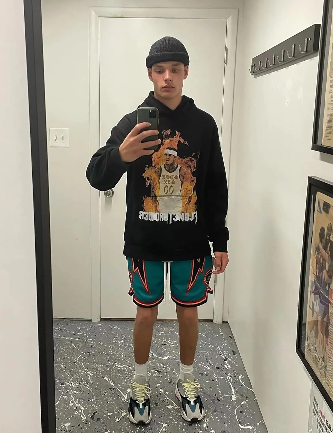 DIOTSR Mens Basketball Shorts Casual Retro Graphic Shorts Athletic Running Shorts Streetwear Designer Shorts with Pockets