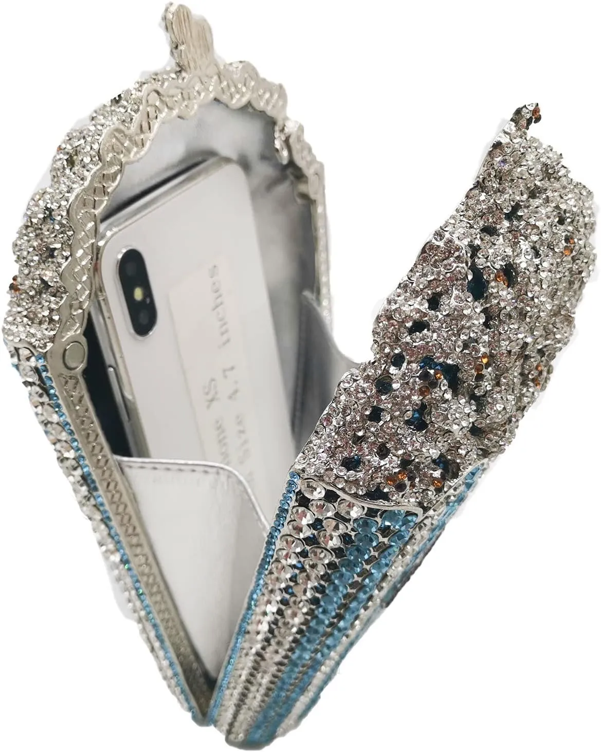 DJBM Luxury Women Rhinestone Clutch - Popcorn Evening Bag with Crystal Rhinestones for Women - Perfect for Party Nights