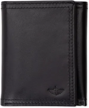Dockers Men's Extra Capacity Slim Profile Trifold Wallet with Multiple Card Slots and ID Window