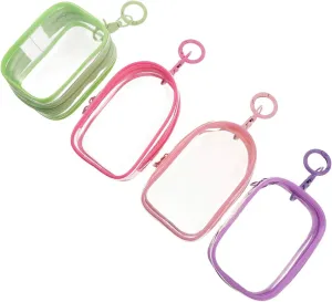 Doll Mini Figures Keychain Pouch Square Bag Portable Travel Makeup Bag for Collectibles