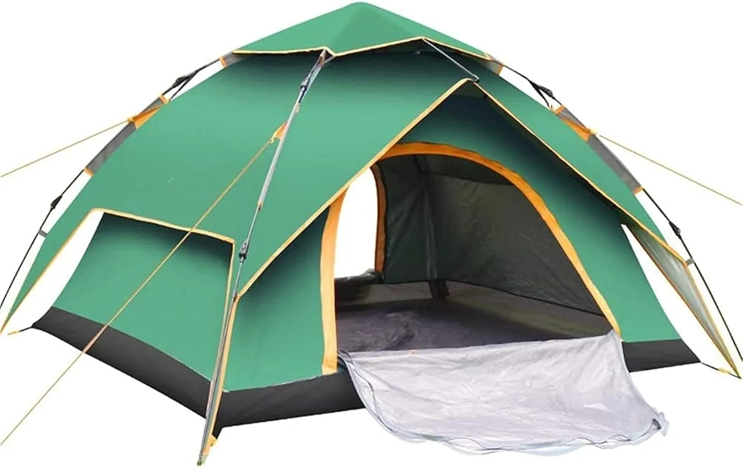 Dome Pop-Up Camping Tent,3-4 Person Automatic Tent,Double Layer Waterproof Tent,Large Family Tent (Blue) (Green)
