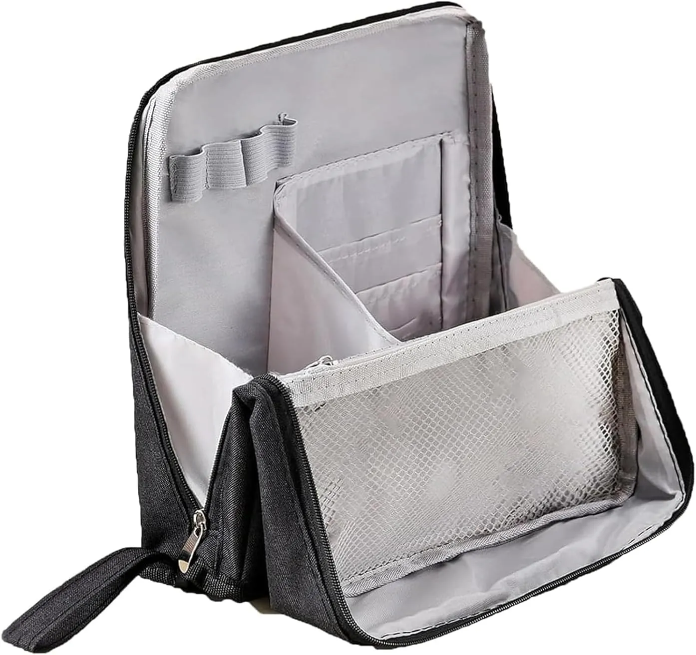 Doresty Makeup Bag, Multi-purpose Large Capacity Oxford Cloth Standing Makeup Bag, Standing Makeup Bags – Portable, Large Capacity (Black)