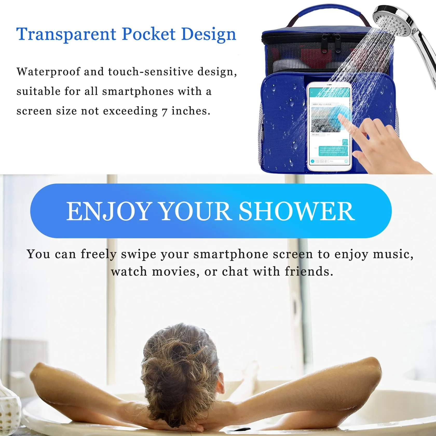 Dorm Room Essentials for College Students Girls Boys Guys, Toiletry Bag Travel Bag with Hanging Hook, Water-resistant Shower Caddy Portable for Bathroom Camping Swimming Beach, Gifts for Christmas