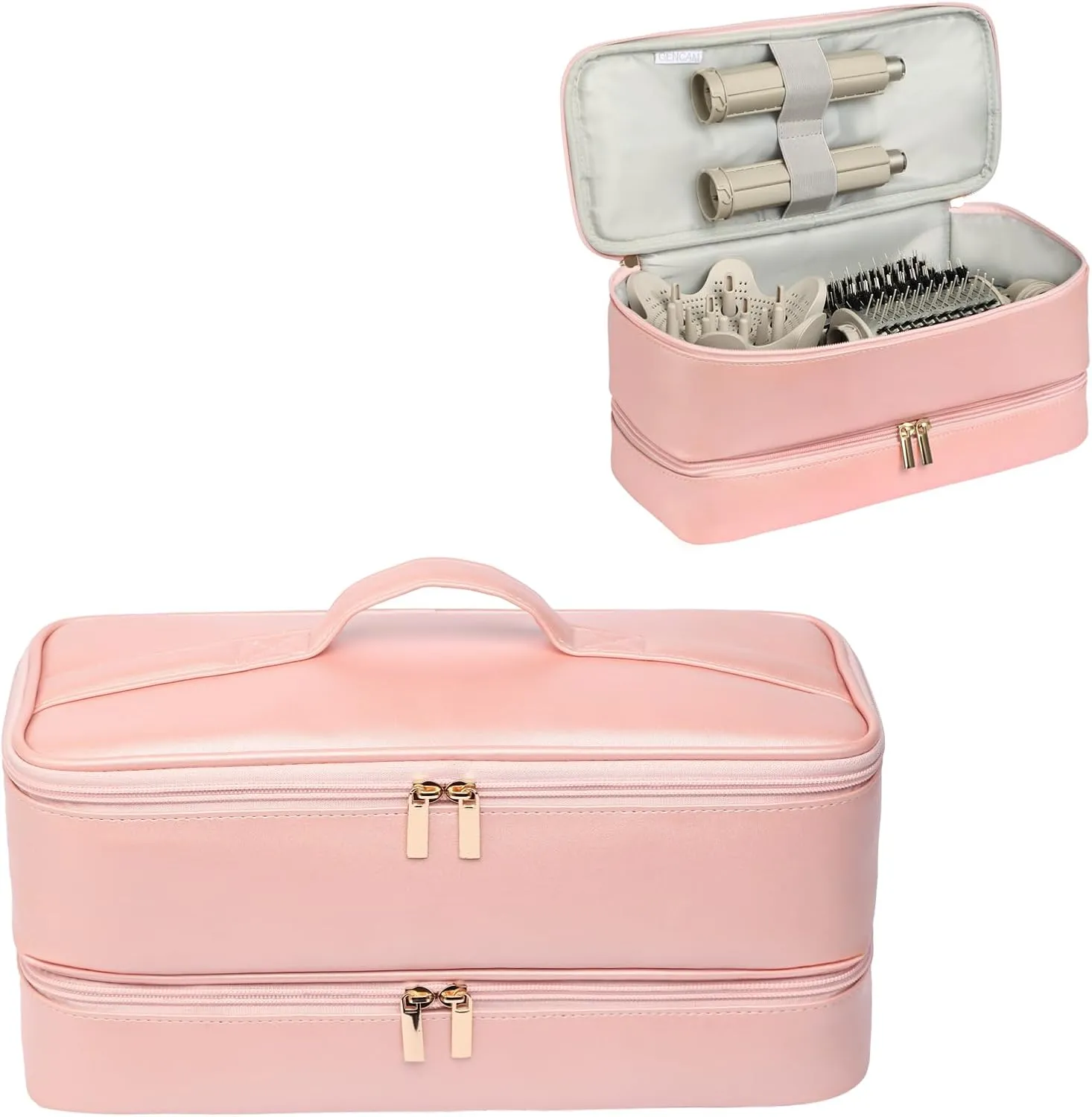 Double-Layer Carrying Case for Shark Flexstyle, Travel Case for Shark Flexstyle/FlexFusion, Portable Storage Organizer bag for Shark Flexstyle/Dyson Airwrap Styler and Attachments
