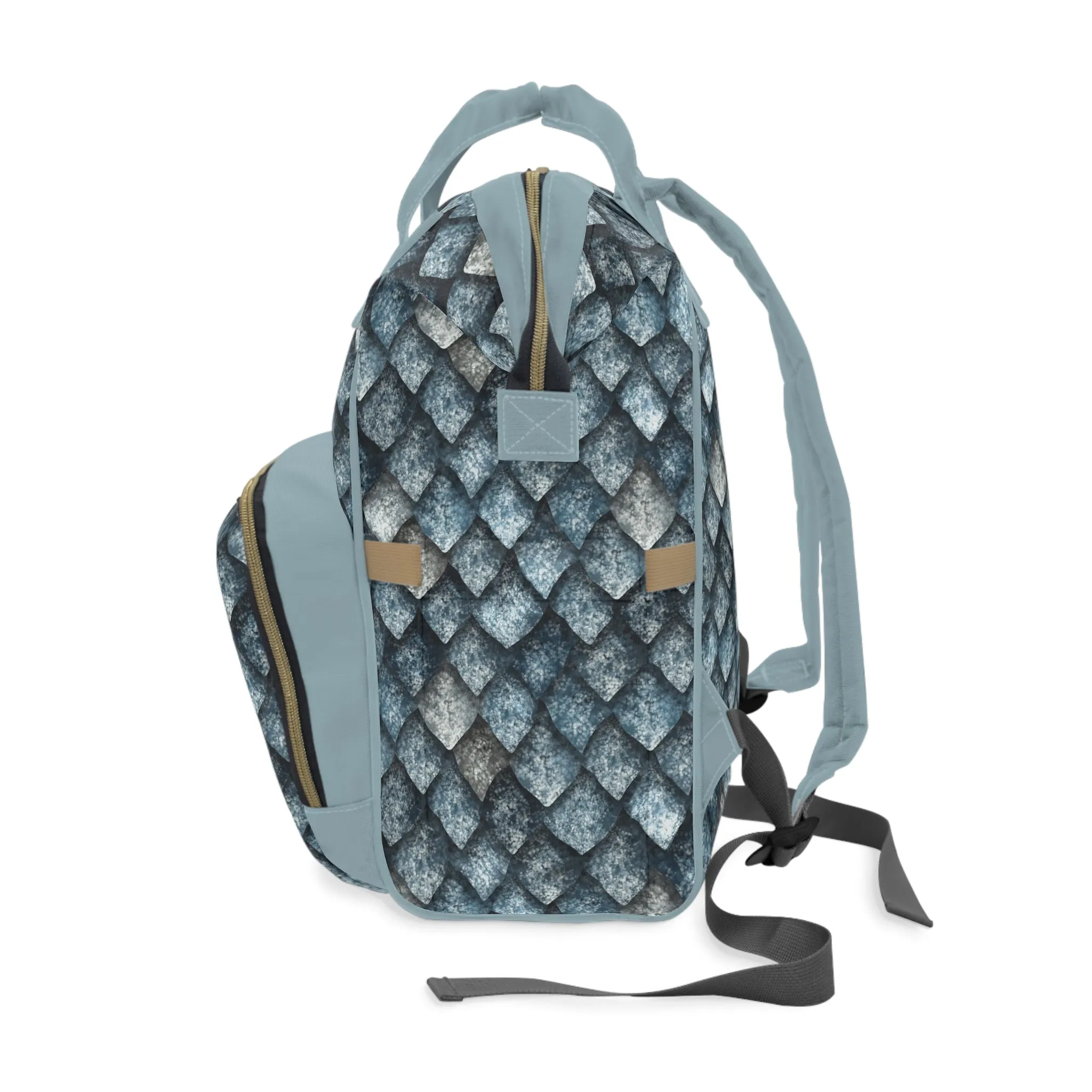 Dragon Scale Diaper Backpack - Durable & Magical Baby Bag with Shimmering Scale Patterns, Perfect for Fantasy-Loving Families