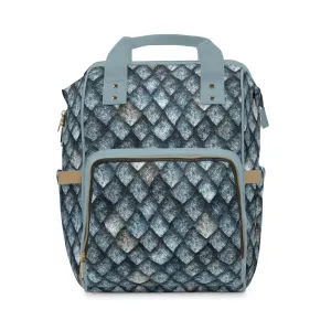 Dragon Scale Diaper Backpack - Durable & Magical Baby Bag with Shimmering Scale Patterns, Perfect for Fantasy-Loving Families