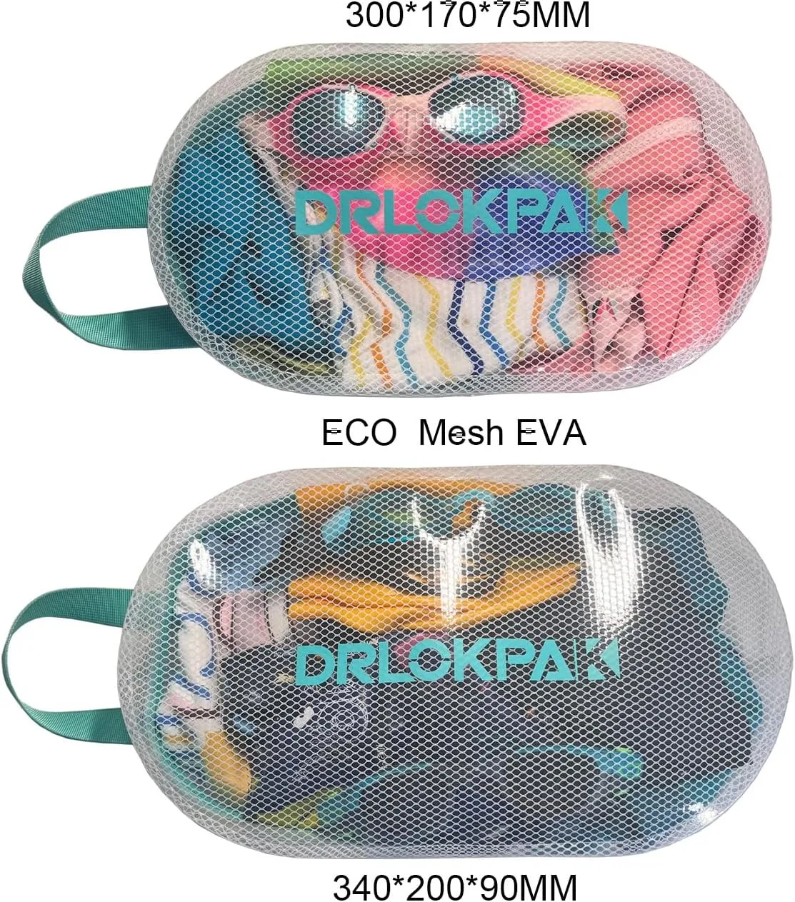DRLOKPAK Toiletry Bag Clear Shoe Case Toothbrush Wash Bag 2 PACK Travel Organizer Pouch for Men Women,Yoga gym sports bag,beach swim bag for goggles swimwear (White White)