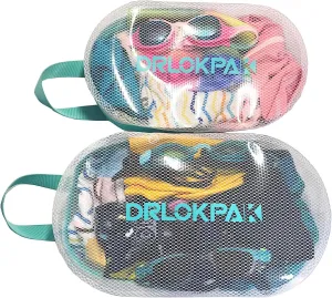 DRLOKPAK Toiletry Bag Clear Shoe Case Toothbrush Wash Bag 2 PACK Travel Organizer Pouch for Men Women,Yoga gym sports bag,beach swim bag for goggles swimwear (White White)