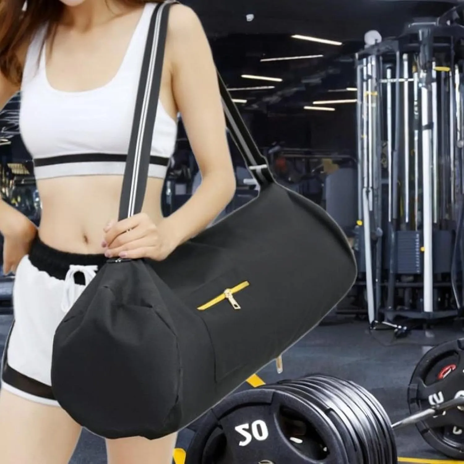 Duffel Bag Gym Bag Crossbody Bag Large Capacity 31.5 Inch Badminton Bag Diving Fins Bag for Scuba Dive Pool Sports Beach