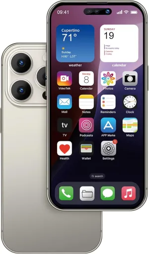 Dummy Fake Phone Model, Looks Like The Real Phone Compatible with Phone 16 Pro Max, for Cell Phone Store Display or Send a Toy Phone for Kids (Titanium)
