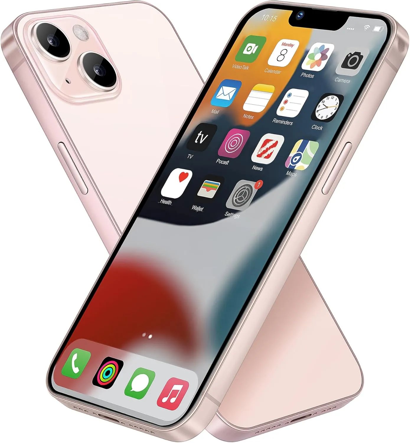 Dummy Fake Phone Model, Toy Phone Prop Looks Like The Real Phone Compatible with Phone 13, Send a Toy Phone for Kids (Pink)