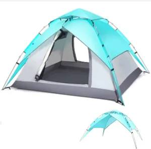 Durable Double-Layer Waterproof & Windproof Tent Four Seasons Family Camping Tent for Camping/Beach/Hiking/Backpacking Mountaineering/Fishing Outdoor Activities