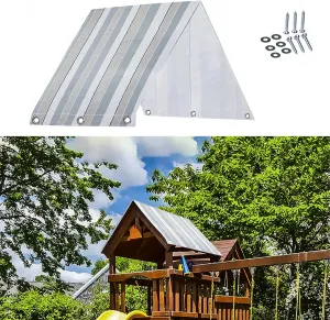 ele ELEOPTION 43" x 90" Swing Canopy Replacement, Playset Tarp Replacement, 600D Waterproof Swing Set Tarp, Outdoor Swingset Slide Sun Shade Proof Tarp Replacement Cover (Canopy Cover Only)