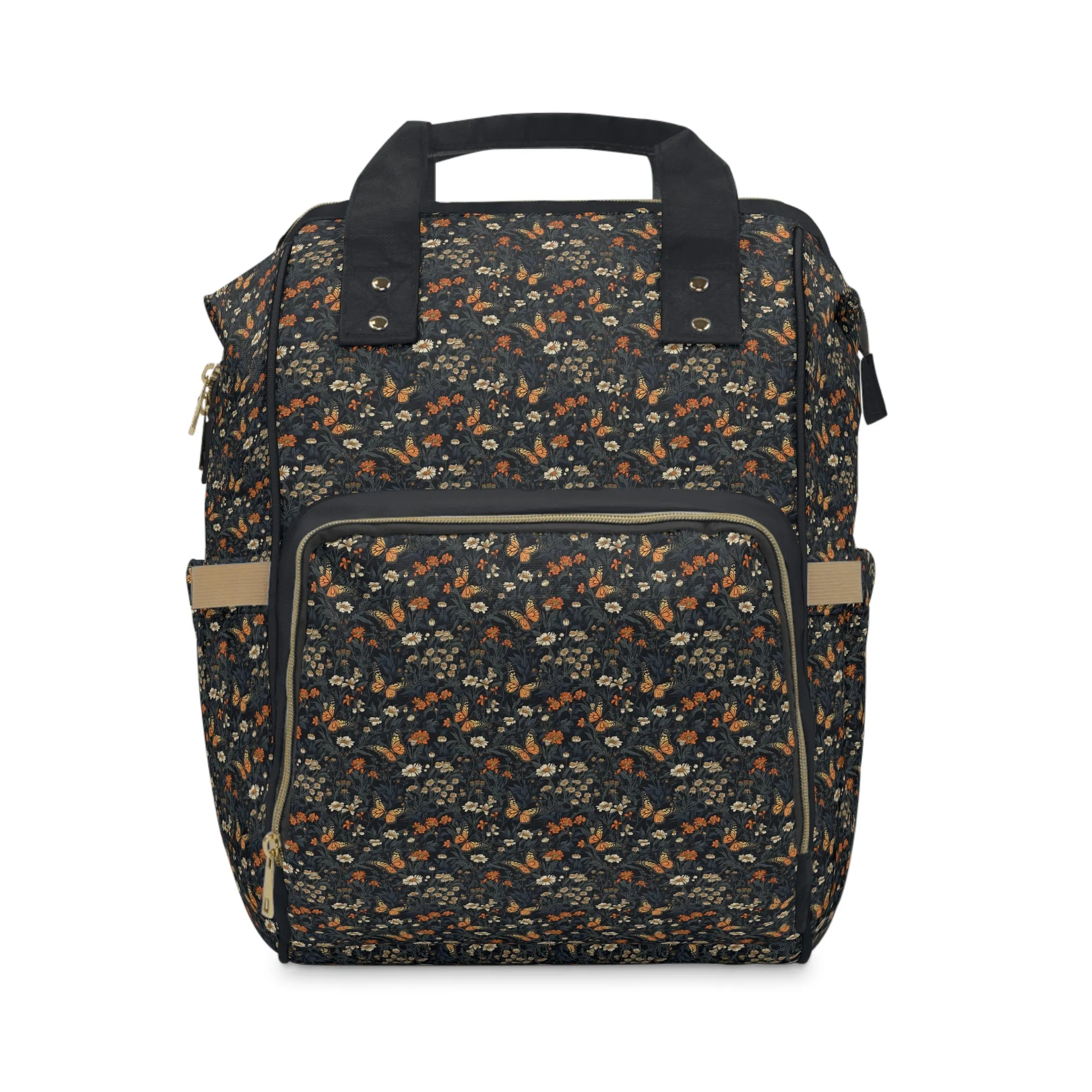 Elegant Butterfly Diaper Backpack - Lightweight & Durable Nylon Baby Bag with Beautiful Butterfly Motifs, Ideal for On-The-Go Parents