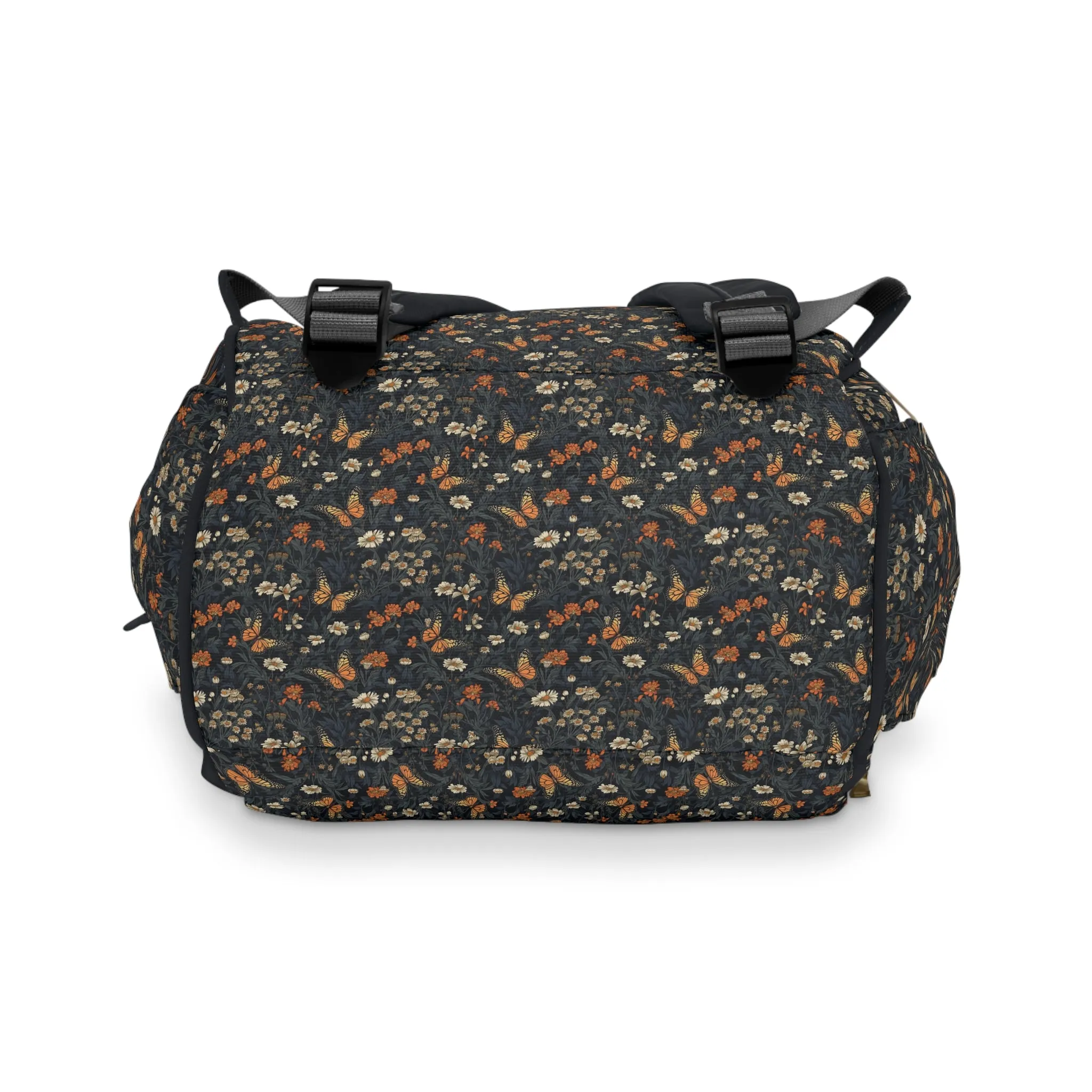 Elegant Butterfly Diaper Backpack - Lightweight & Durable Nylon Baby Bag with Beautiful Butterfly Motifs, Ideal for On-The-Go Parents