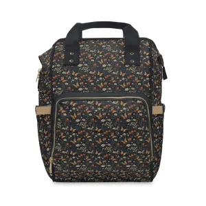 Elegant Butterfly Diaper Backpack - Lightweight & Durable Nylon Baby Bag with Beautiful Butterfly Motifs, Ideal for On-The-Go Parents