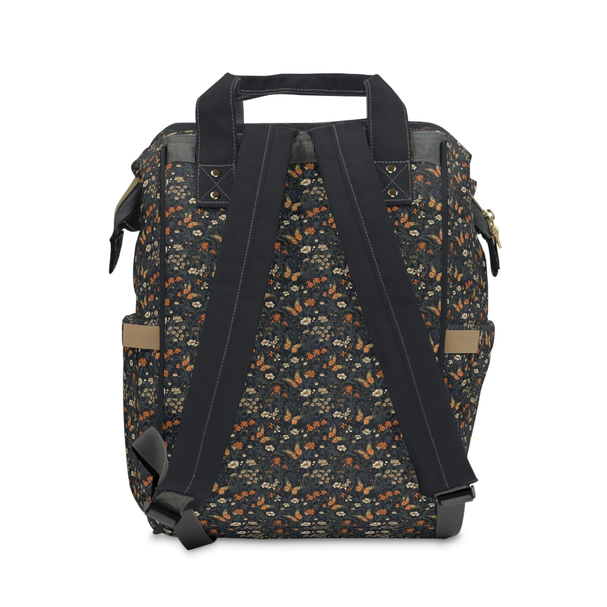 Elegant Butterfly Diaper Backpack - Lightweight & Durable Nylon Baby Bag with Beautiful Butterfly Motifs, Ideal for On-The-Go Parents