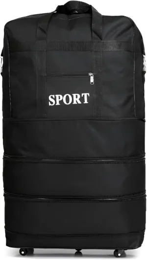Ellniges]【Foldable Luggage Bag for Long-Distance Travel with Large Capacity, Spinner Wheels – Perfect for Students, Waterproof Oxford Material