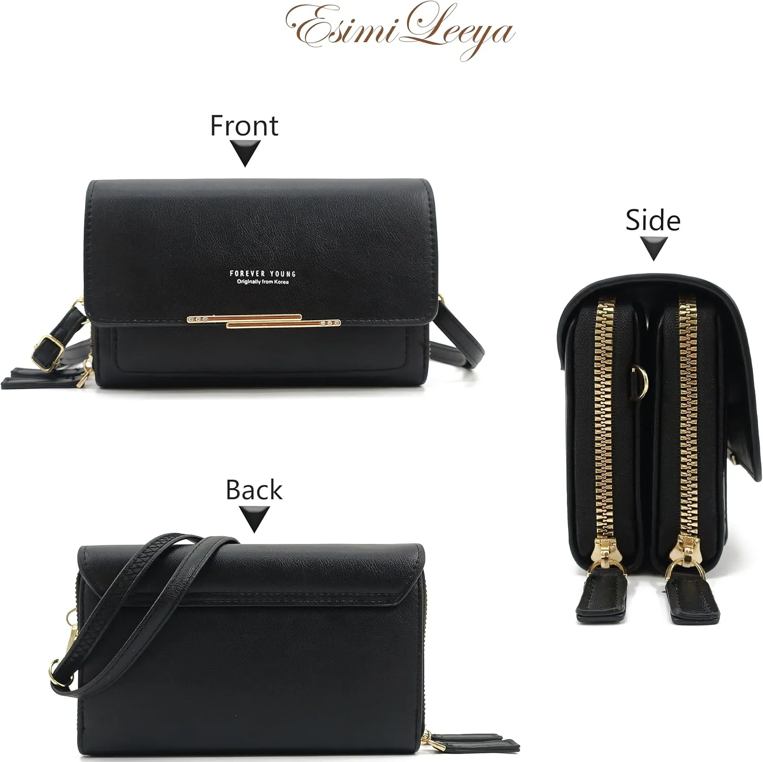 Esimileeya Compact Small Crossbody Bags for Women Trendy Clutch Handbag Purses for Women Lady Cell Phone Wallet Shoulder Bag