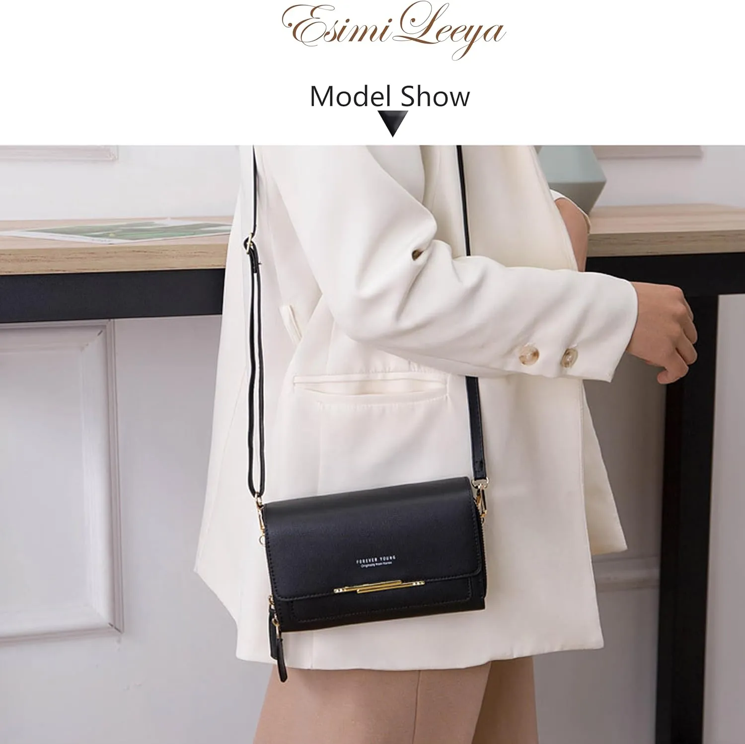 Esimileeya Compact Small Crossbody Bags for Women Trendy Clutch Handbag Purses for Women Lady Cell Phone Wallet Shoulder Bag
