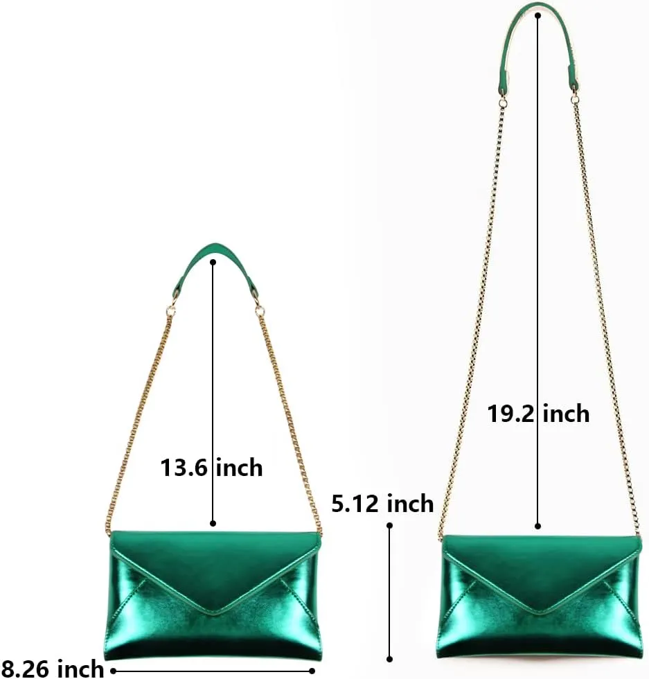 Evening Clutch Purse for Women Envelope Clutches Crossbody Bag Wedding Purses Prom Party Night Shiny Small Shoulder Handbag