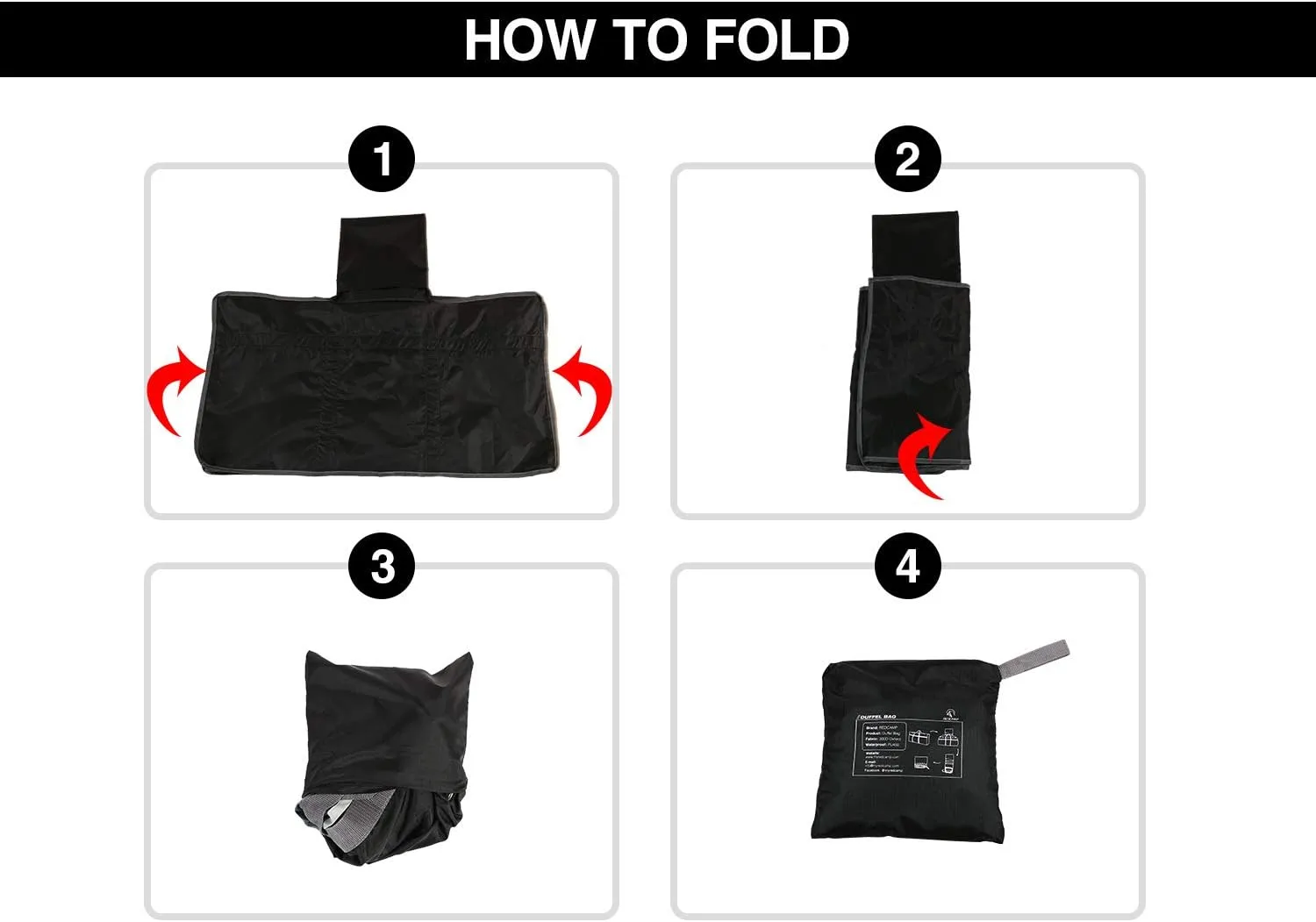 Extra Large Duffle Bag, Water Repellency Travel Foldable Duffle Bag for Men Women Adults, 96L, Black