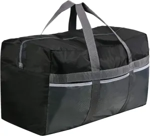 Extra Large Duffle Bag, Water Repellency Travel Foldable Duffle Bag for Men Women Adults, 96L, Black