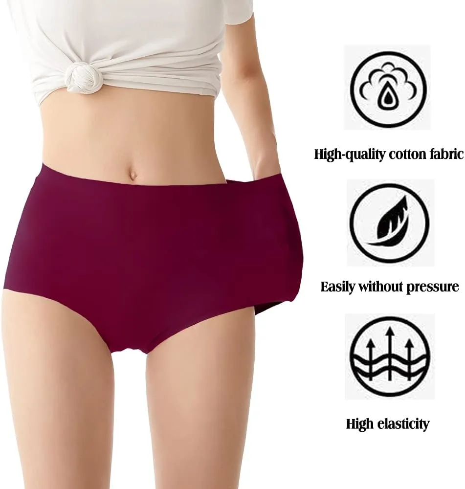 FallSweet No Show High Waist Briefs Underwear for Women Seamless Panties Multi Pack