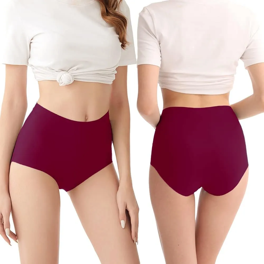 FallSweet No Show High Waist Briefs Underwear for Women Seamless Panties Multi Pack
