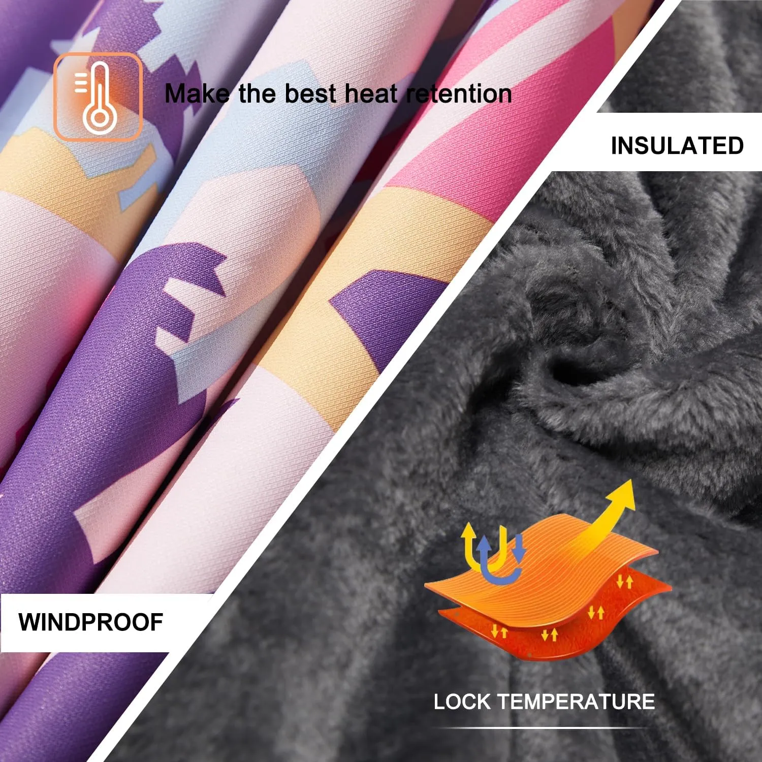 FARVALUE Girls Waterproof Skiing Jacket Windproof Winter Coat Warm Snow Coat with Removable Hood