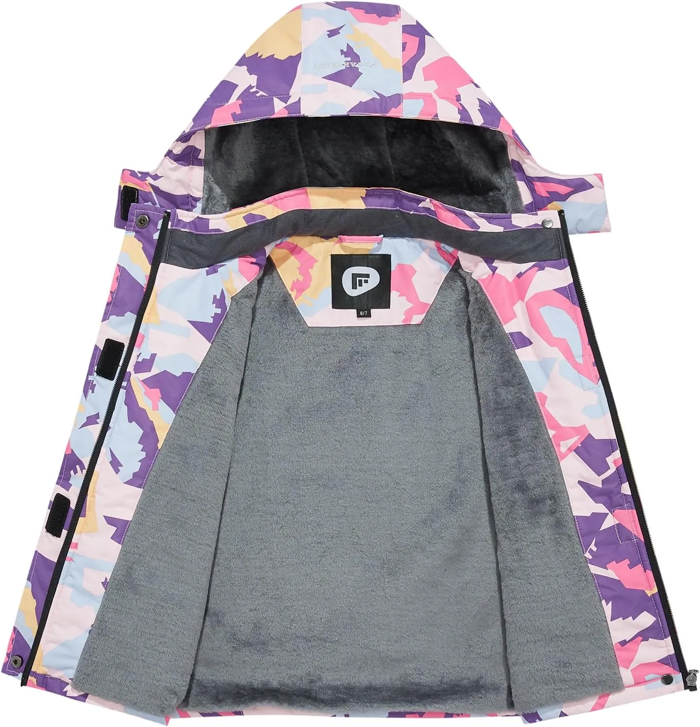 FARVALUE Girls Waterproof Skiing Jacket Windproof Winter Coat Warm Snow Coat with Removable Hood
