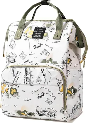 Fashion Diaper Backpack Waterproof Mommy Bag, Large Capacity Diaper Bag Travel Multi-functional Backpack Baby Boy Girl (Blue 5)