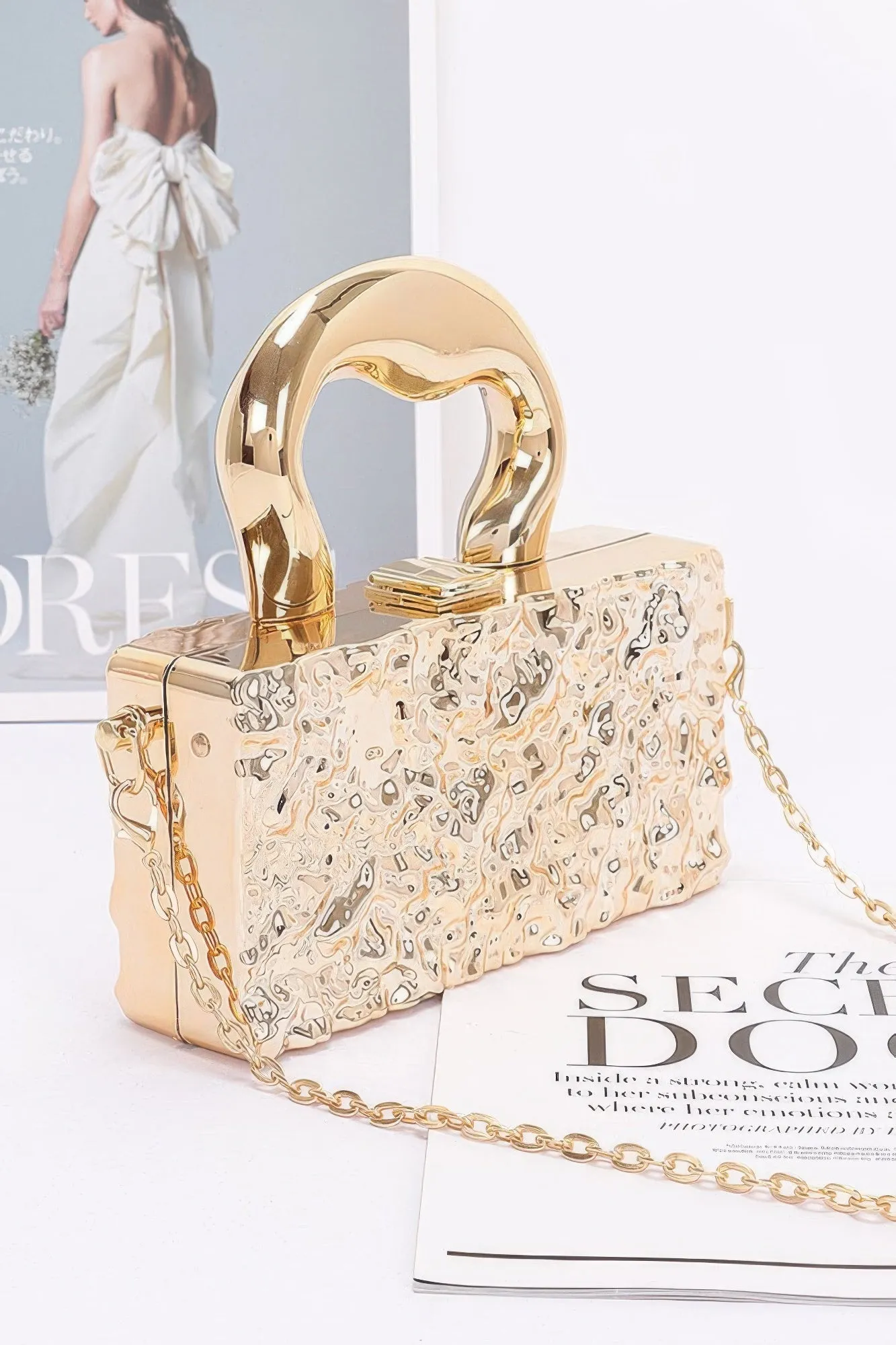 FASHNZFAB Metallic Acrylic Bag