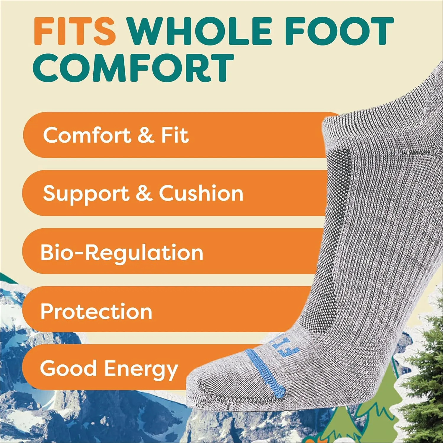 FITS Light Runner No Show Merino Wool Socks for Men and Women, Breathable, Lightweight, Athletic Sock, Whole Foot Comfort