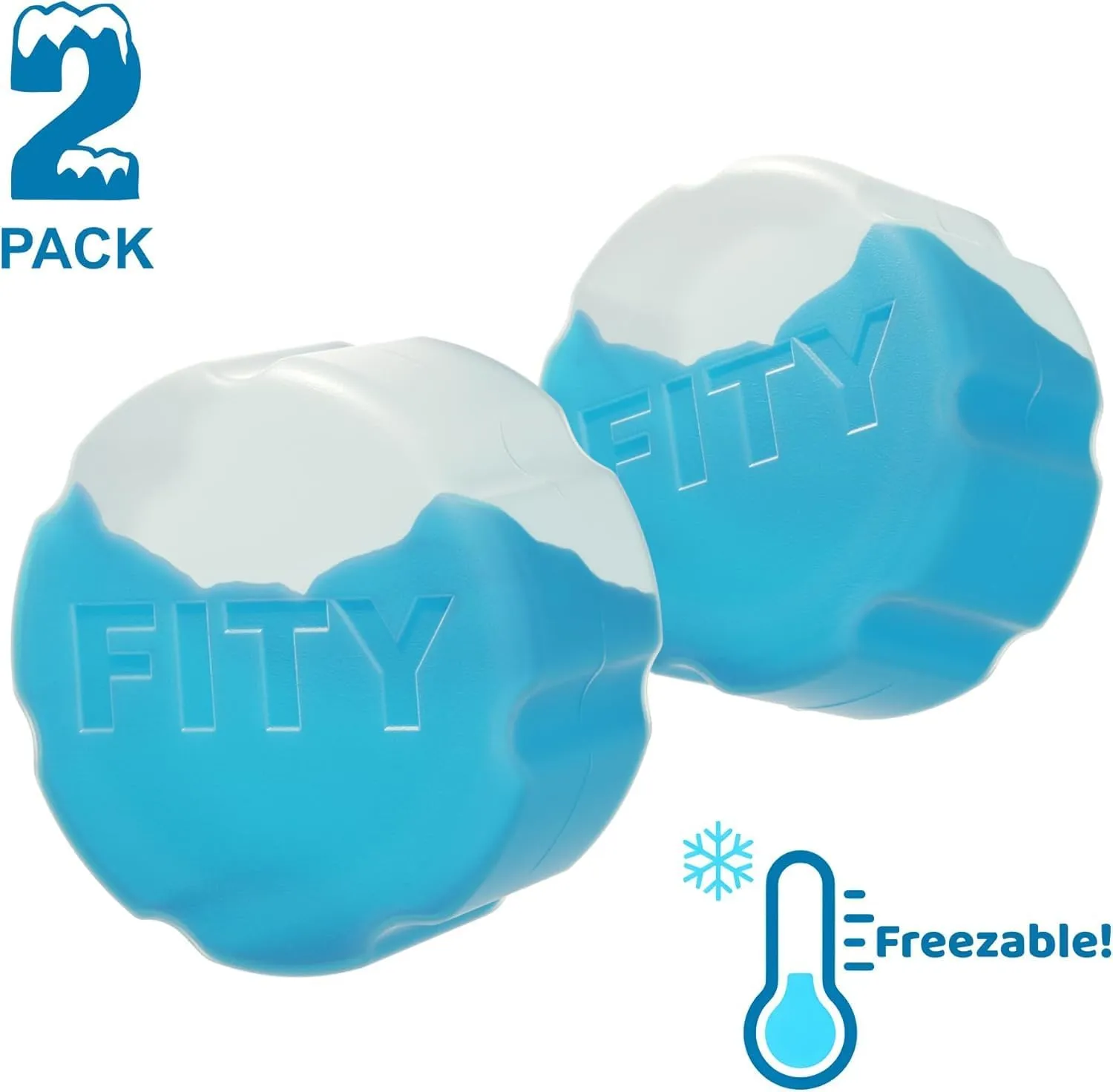 FITY Freeze (2 Pack) - A Multi-Use Freezable Ice Pack 12oz Can Adapter for 16oz Tall Can Tumblers Also use w/Lunch Boxes, Diaper Bags, Sore Muscles, Compatible with YETI MiiR CamelBak BruMate
