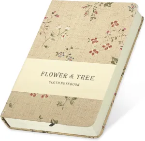 Floral Linen Journal, Similar Embroidered, Small Notebooks 5x7, Lay Flat Sketchbook, B6 Notebook, Hardcover, Lined & Unlined Notebook, Apricot