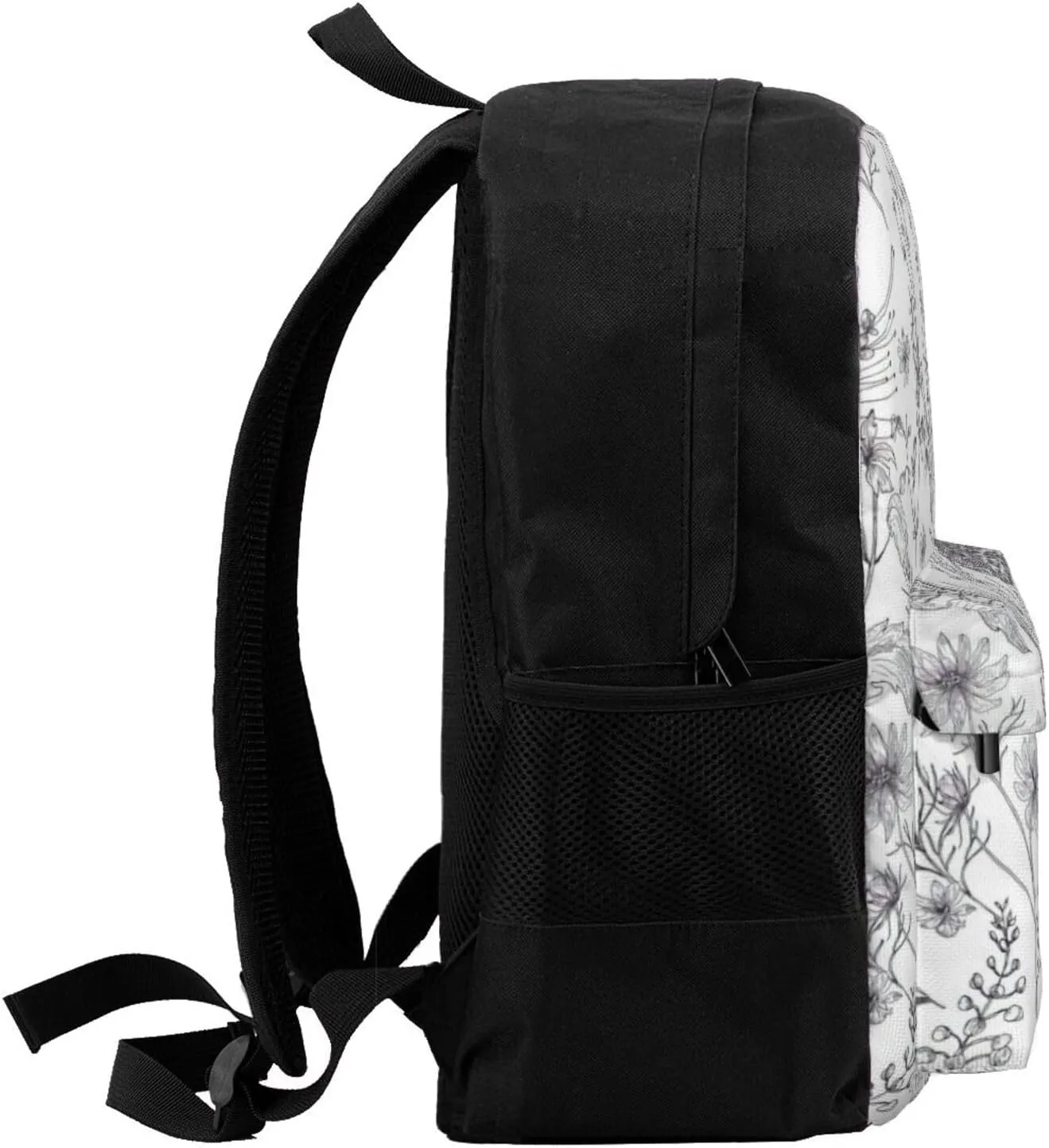 Flowering Herbs And Herbaceous Plants Print Storage Bag, Shoulder Bag, Leisure Bag, Large Capacity Leisure Travel Shoulder Bag
