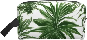 Flowering Herbs And Herbaceous Plants Print Travel Toiletry Zipper Storage Pouch For Women Men Portable Makeup Bag Purse